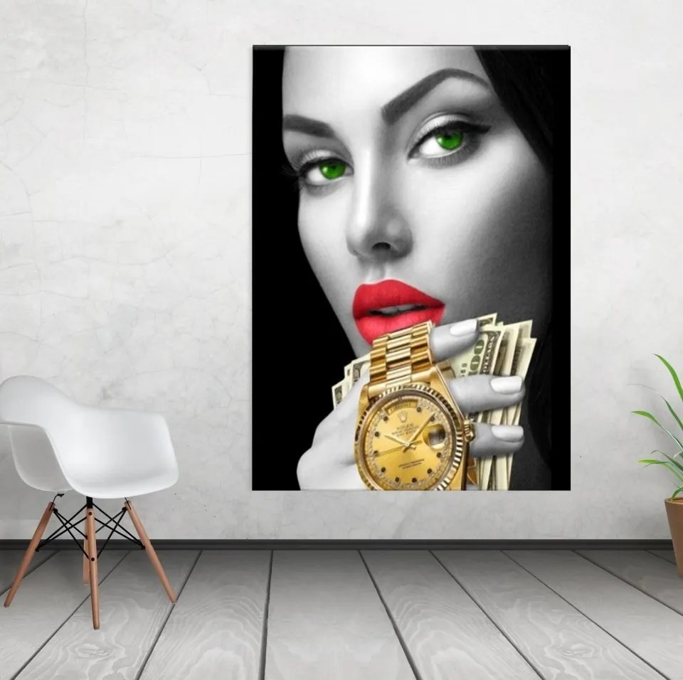 Tablou canvas Time For Money - 90x60 cm 90x60 cm