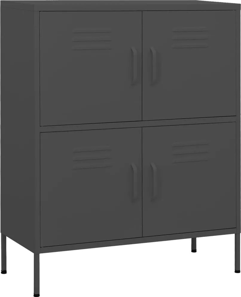 vidaXL Dulap de depozitare, antracit, 80x35x101,5 cm, oțel