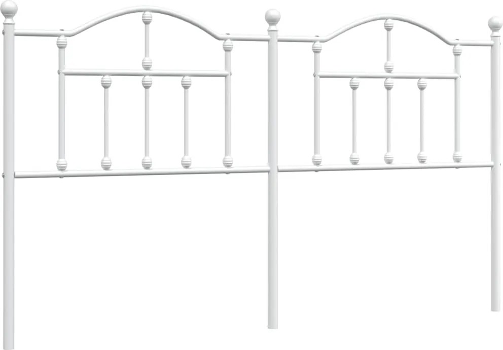 vidaXL Tăblie de pat de schimb metalică, alb, 180 cm