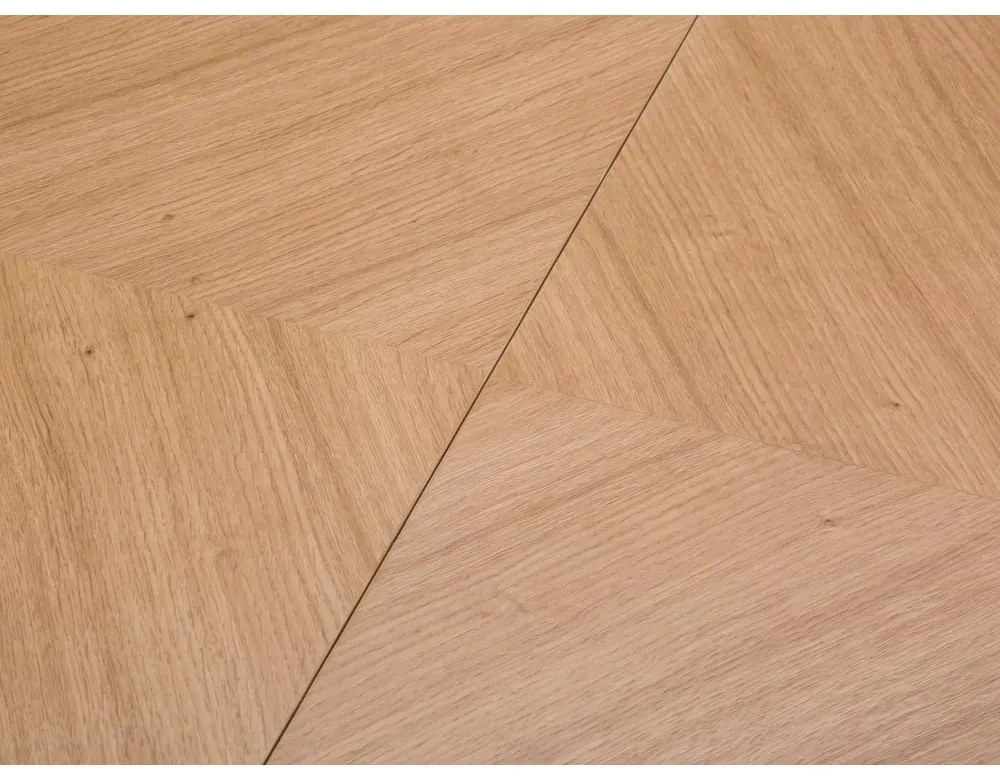 Masă de dining rotundă extensibilă cu blat cu aspect de lemn de stejar cu blat suplimentar ø 120 cm Magnus – Windsor &amp; Co Sofas