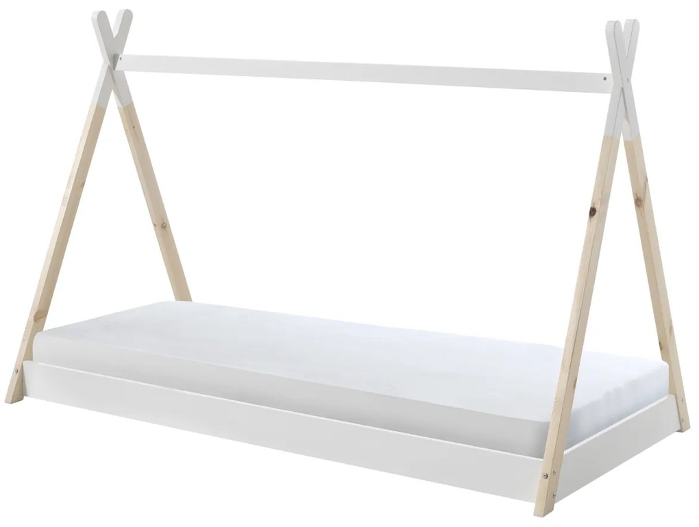 Set TIPI format dintr-un Pat copii (90 x 200 cm) și o SALTEA PAT COPII Basic Cool (90 x 200 x 10 cm).