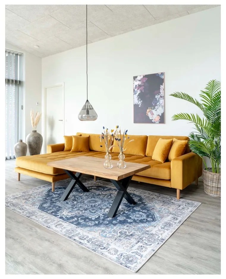 Masă de cafea cu blat din lemn masiv de stejar House Nordic Toulon, 120 x 70 cm