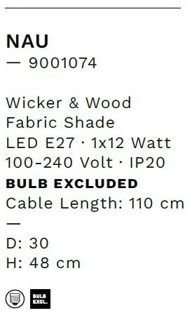 Veioza/Lampa de masa design decorativ, NAU H 48cm