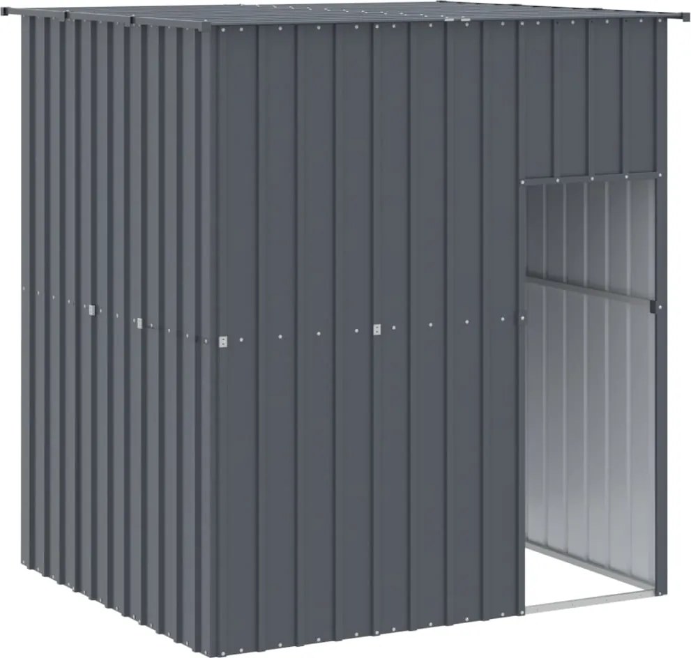 vidaXL Cușcă câine cu acoperiș antracit 165x153x181 cm oțel galvanizat