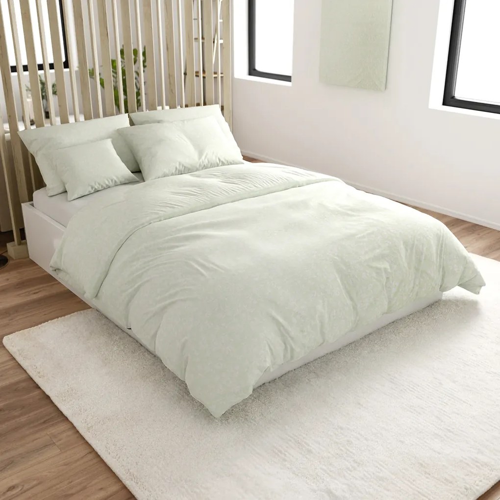 Lenjerie de pat din bumbac Renforcé GREEN FLOWERS verde Dimensiunile lenjeriei: 70 x 90 cm | 140 x 200 cm