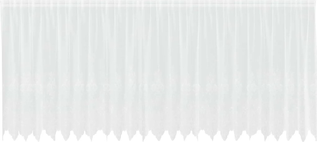 vidaXL Cortină din Dantelă cu perdele Alb 140 x 600 cm Poliester