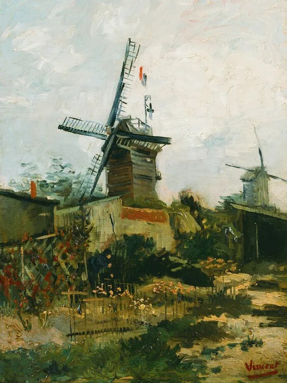 Reproducere Windmills on Montmartre, Vincent van Gogh