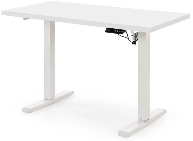 Masa de birou cu functie de reglare a inaltimii B54 alb/alb L120 cm