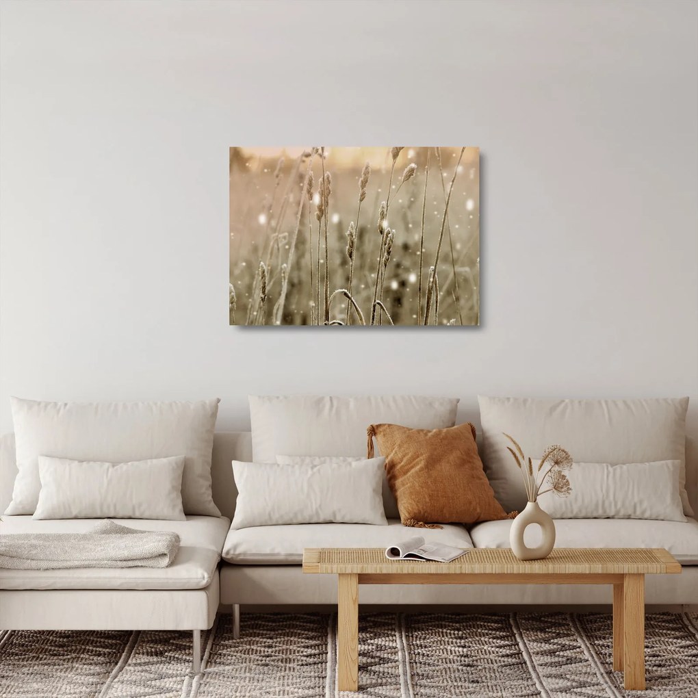 Tablou pe sticlă - Pajiște armonioasă (70x50 cm)