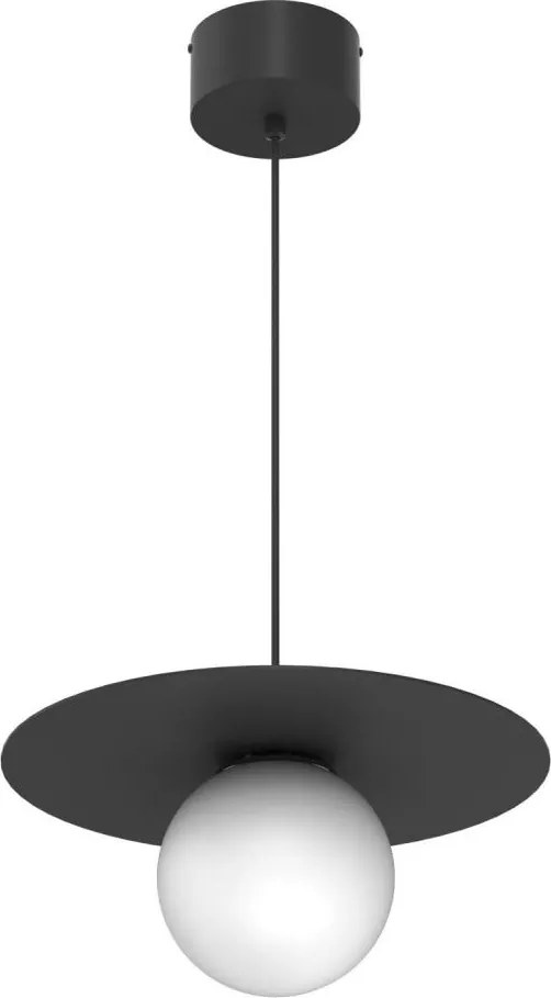 Pendul pe cablu FLAT, 1x E27, 15W, 230V, negru
