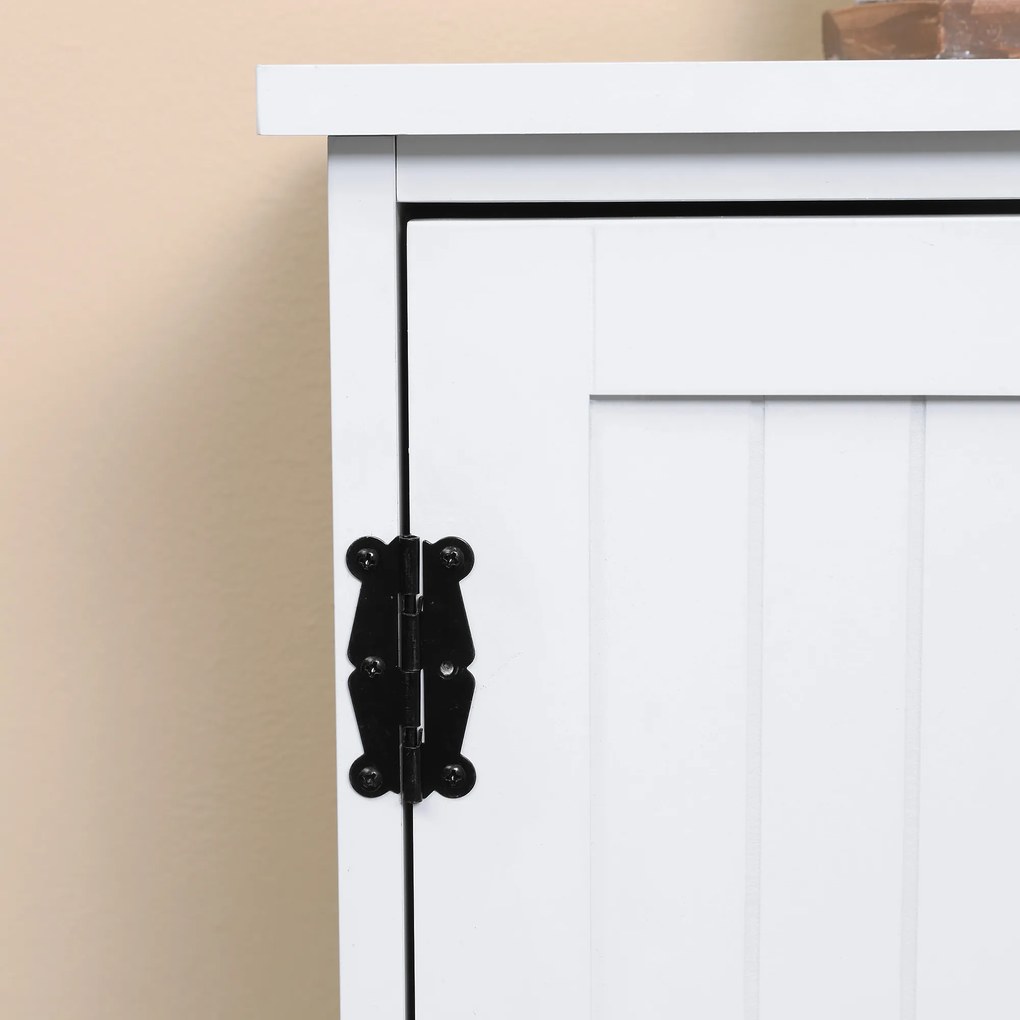 HOMCOM Bufet de bucătărie cămară de bucătărie contemporană multi-spații de depozitare 2 dulapuri 3 rafturi MDF panouri particule alb | Aosom Romania