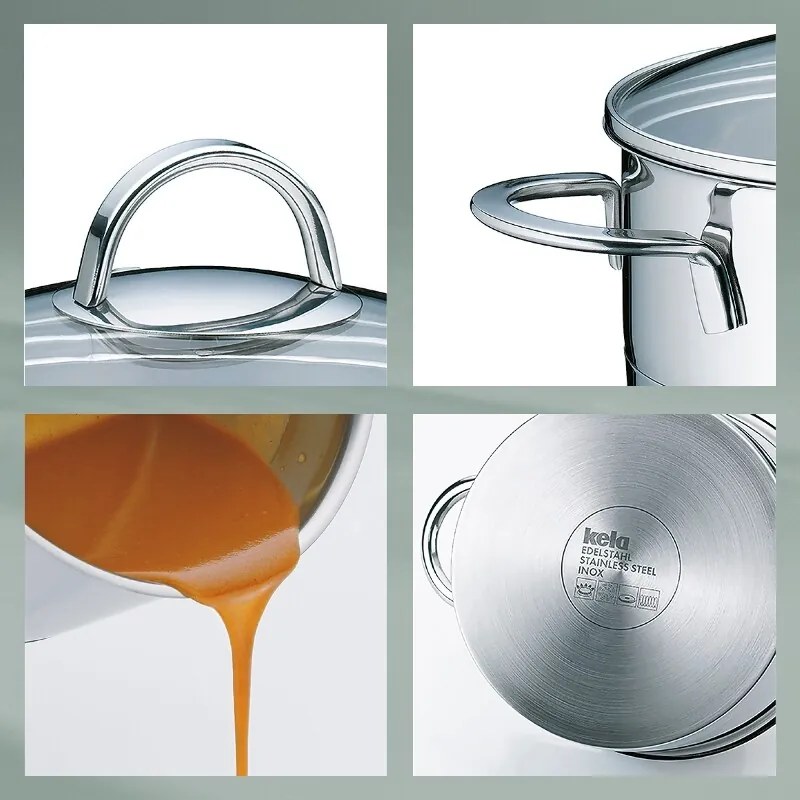 Cratiţă Kela CAILIN cu capac de sticlă 2,5 l, 2,4 l