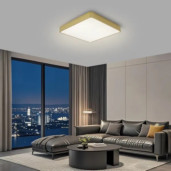 Brilagi - Plafonieră LED POOL, 48 W, 230 V, 3000/4000/6000 K, 50 x 50 cm, aurie