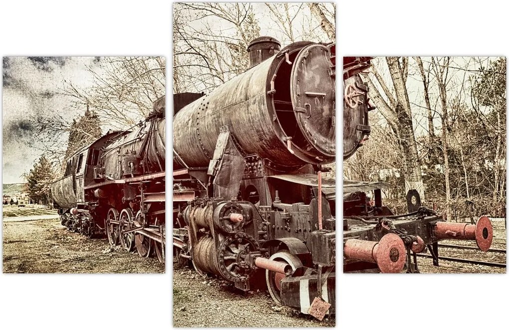 Tablou cu locomotivă istorică (90x60 cm)