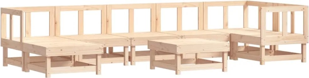 vidaXL Set mobilier de grădină din 8 piese, lemn masiv de pin