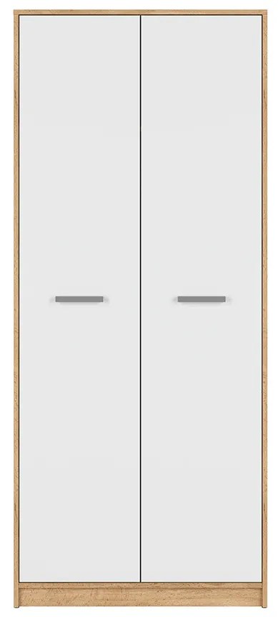 Dulap de haine Matos SZF2D (Stejar wotan + Alb). Promo -18%. 1025982