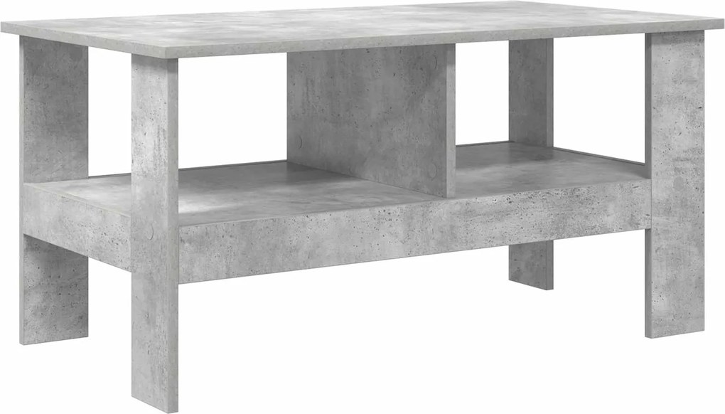 vidaXL Masă de cafea Gri din beton 90 x 50 x 45 cm Lemn compozit