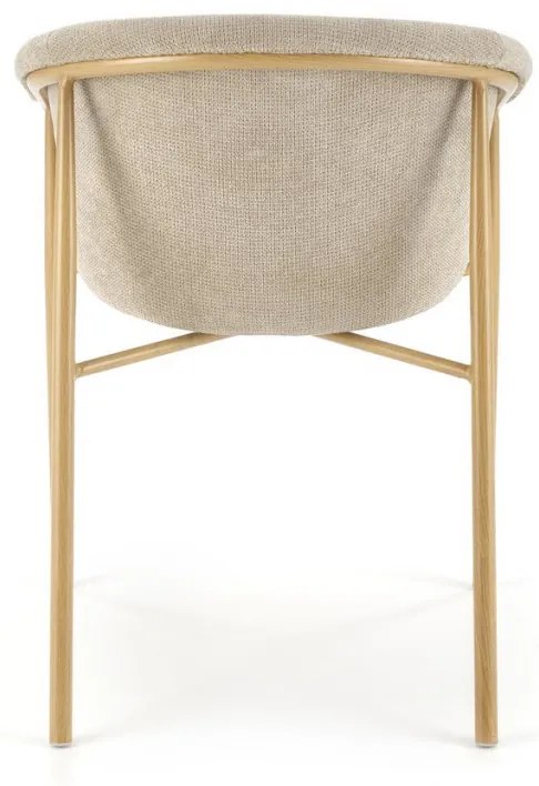 Set masa rotunda Hugo + 4 scaune K489 bej/auriu
