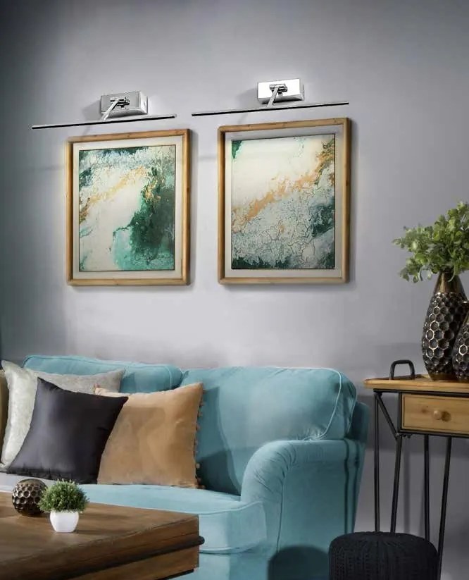 Aplica LED pentru tablou cu brat directionabil Monalisa 46 crom negru