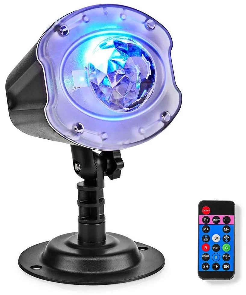 Proiector LED laser 6W/230V IP65 Nedis CLPR3 + telecomandă