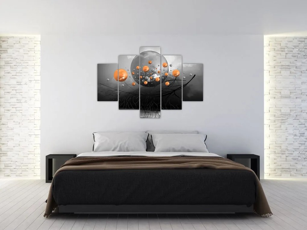 Tabloul cu bile portocalii (150x105 cm)