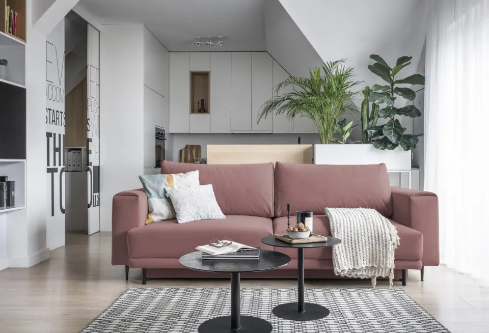 Canapea tapitata, extensibila, cu spatiu pentru depozitare, 260x90x95 cm, Dalia 02, Eltap (Culoare: Albastru / Lukso 40)