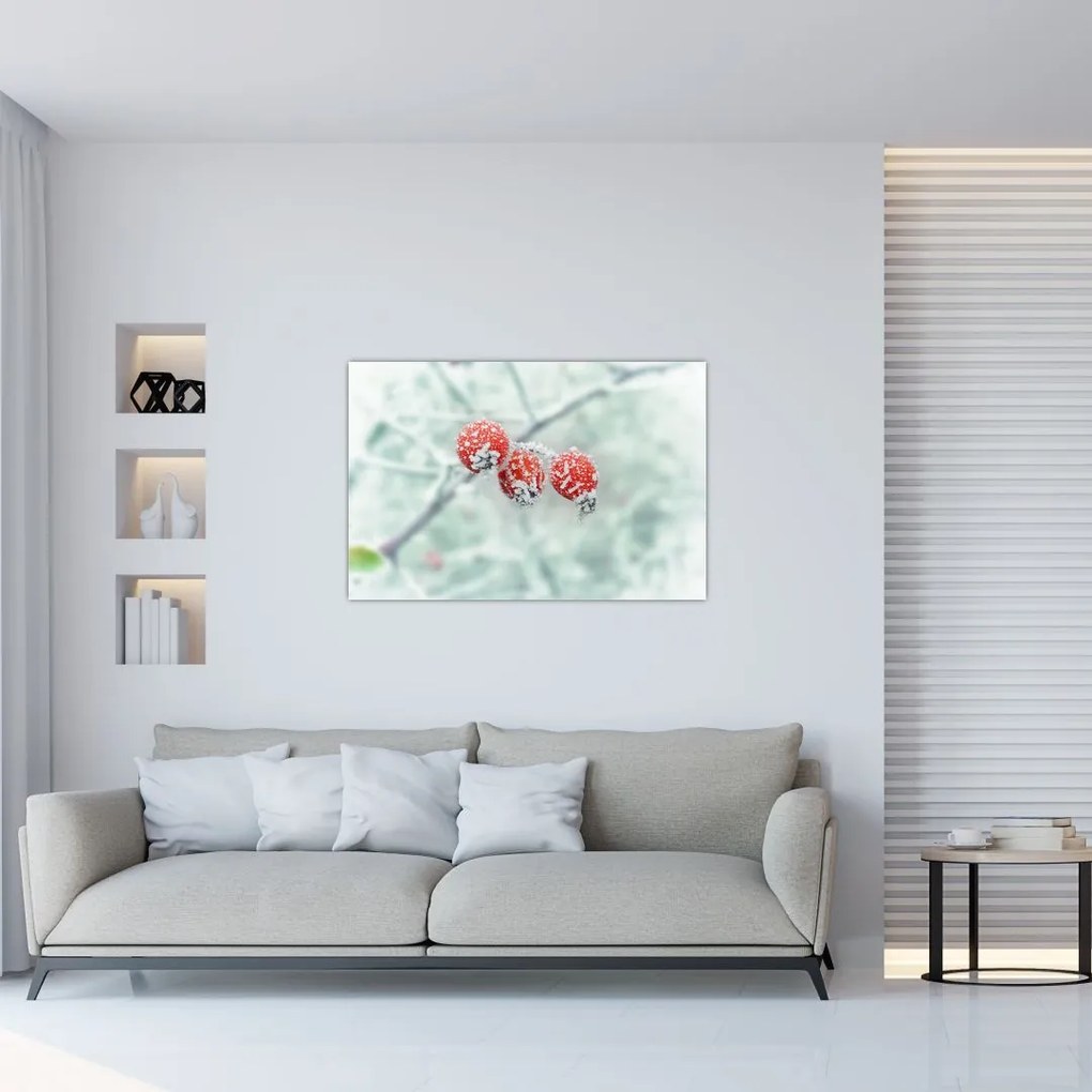 Tablou cu măcieșe înghețate (90x60 cm)