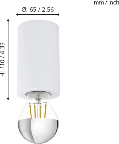 Eglo 99066 - Plafonieră SALUZZO 1xE27/40W/230V