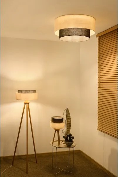 Brilagi - Plafonieră LED BOHO STYLE, 3xE27/15W/230V, Ø 60 cm, crem/maro