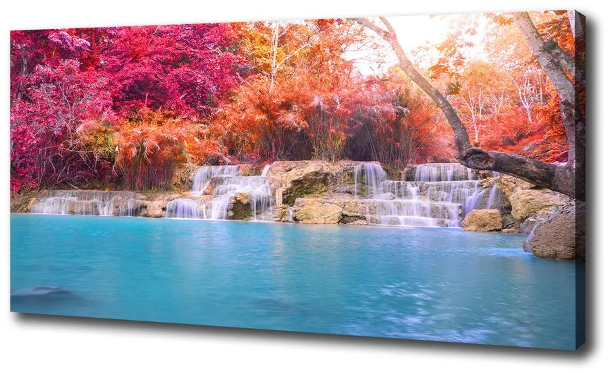 Tablou canvas Cascada din pădure