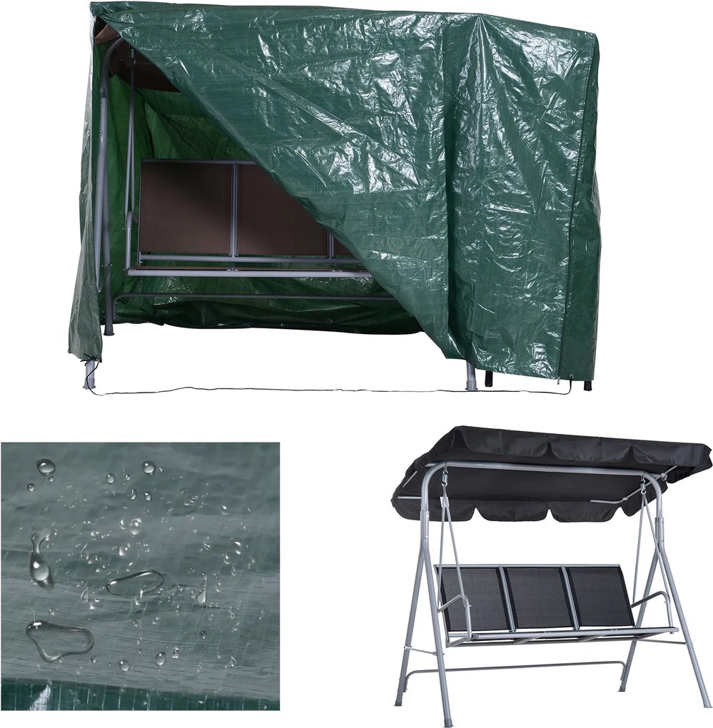 Prelata protectie mobilier gradina Verde 215 x 155 x 150 cm
