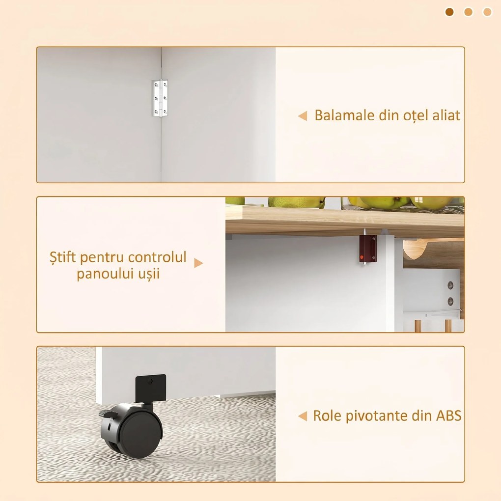 HOMCOM Masă de Dining Pliabilă cu Sertar și Rafturi, Masă Economică cu Extensii pentru Bucătărie, Sufragerie, Living, Stejar | Aosom Romania