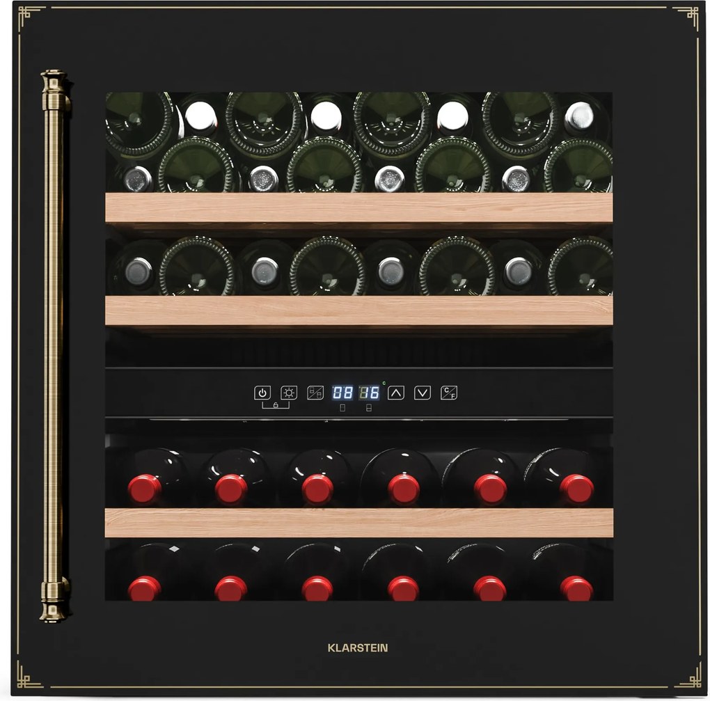 Klarstein Răcitor de vin Vinsider Victoria 36, 36 sticle, tactil, protecție UV, LED, silențios, 3 rafturi