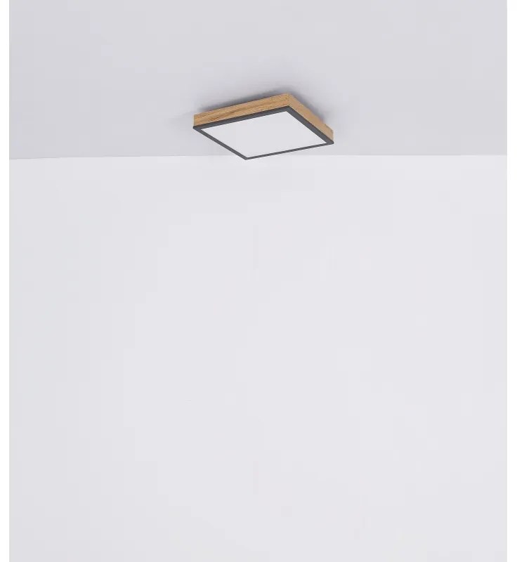 Plafoniera LED cu aspect lemn design slim DORO 12W