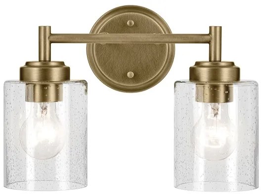 Lampă de perete Kichler KL-WINSLOW-2W-NBR WINSLOW 2xE27/60W/230V alamă