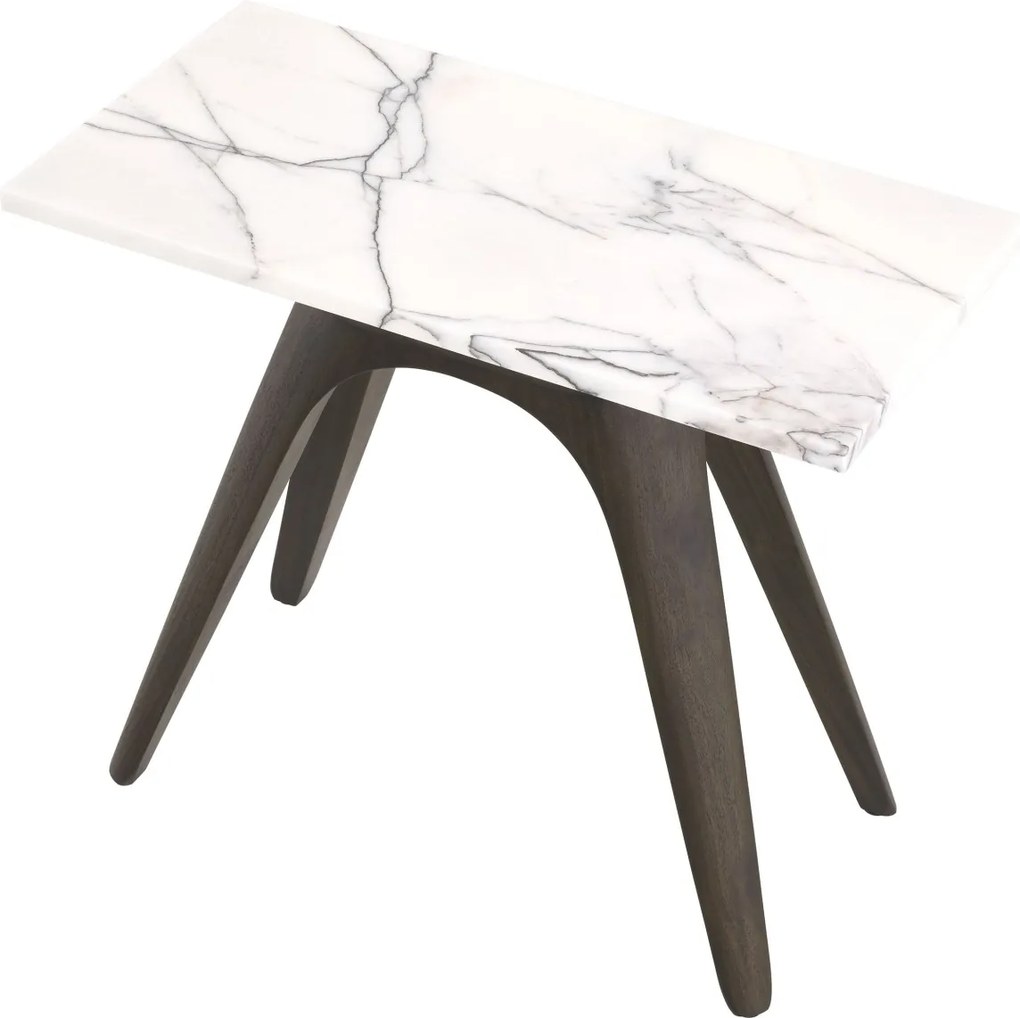 Masuta laterala design LUX cu blat din marmura italiana Borre 60x30cm