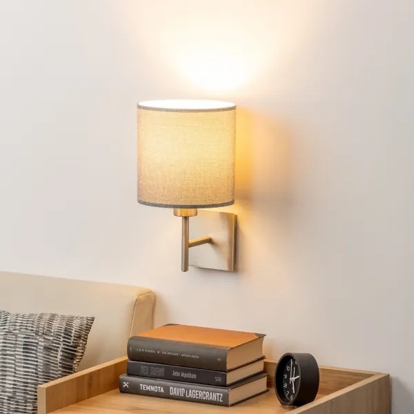 Eglo - Aplica de perete LED TUNJA, 1 x E27, 60W, 230V, crom mat/gri