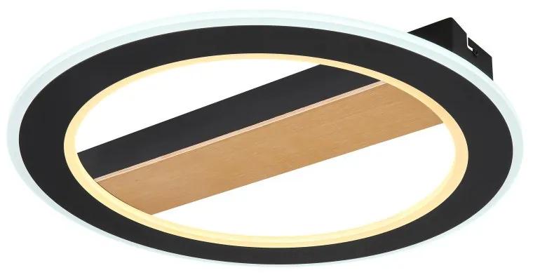 Plafoniera LED design modern Mattia negru mat