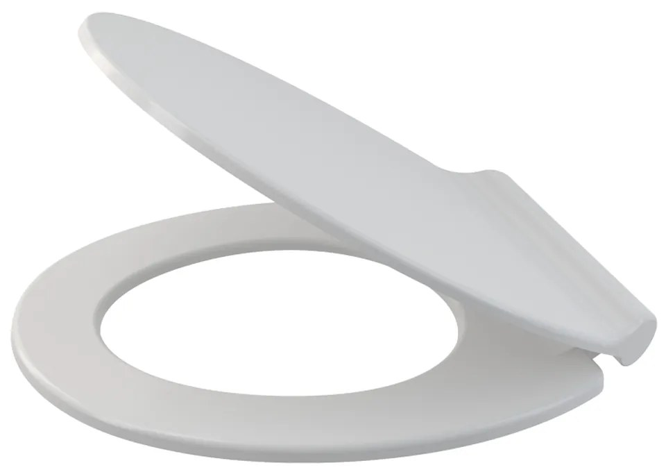 Capac WC Slim, SoftClose, Antibacterian, alb 457x378x18 mm, Ovala