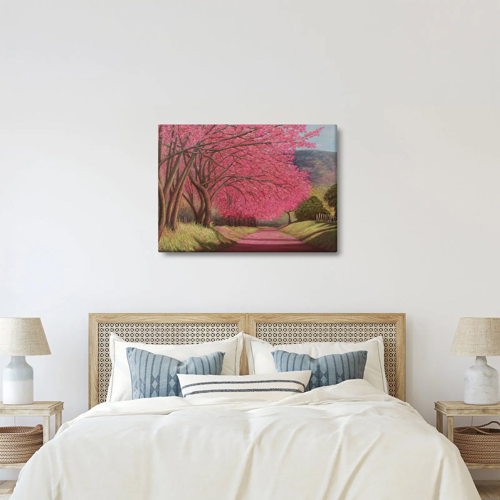 Tablou cu copaci înfloriți (70x50 cm)