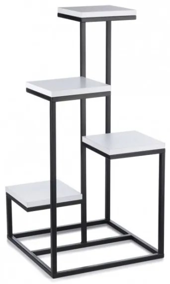 Suport flori KASKADA 79x40 cm negru/alb