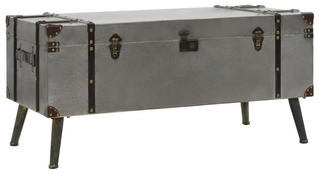 vidaXL Masă de cafea, MDF și aluminiu, 102x51x47,5 cm