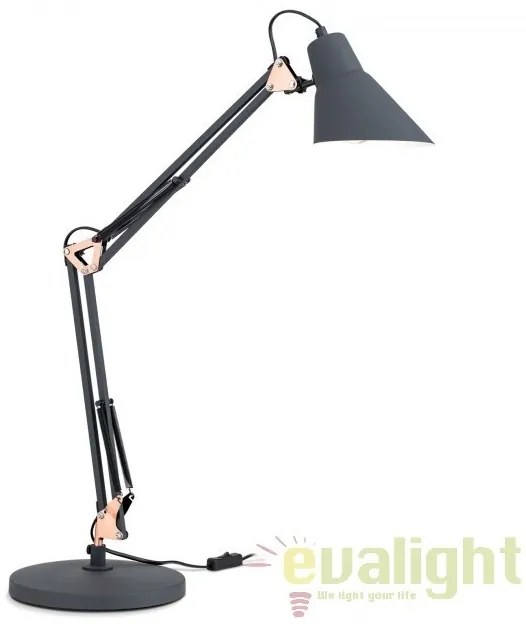 Lampa de birou cu brat articulat Bachelor LA 4-1188 schwarz-cu OR