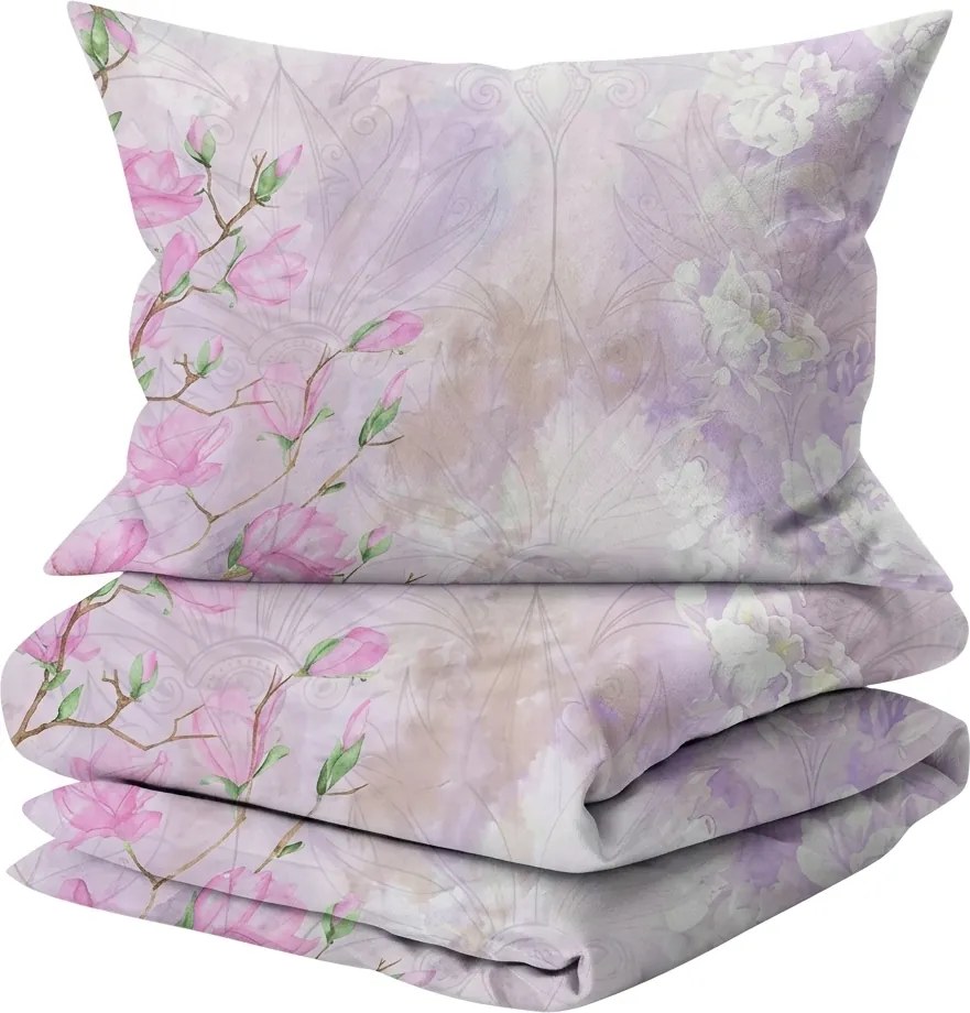 Lenjerie de pat din satin de bumbac HELENA roz Dimensiune lenjerie de pat: 2 ks 60 x 70 cm | 240 x 200 cm