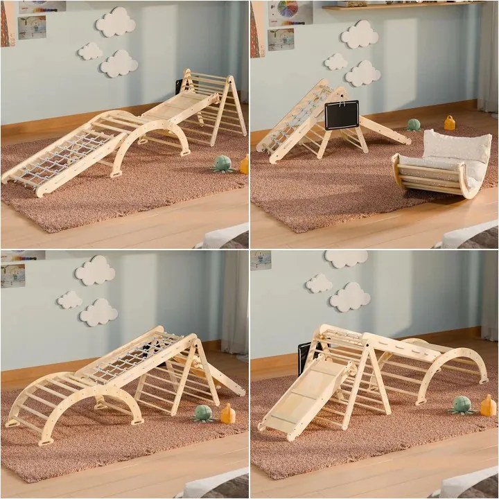 Juskys Set de cățărare pentru copii Movario 5 în 1