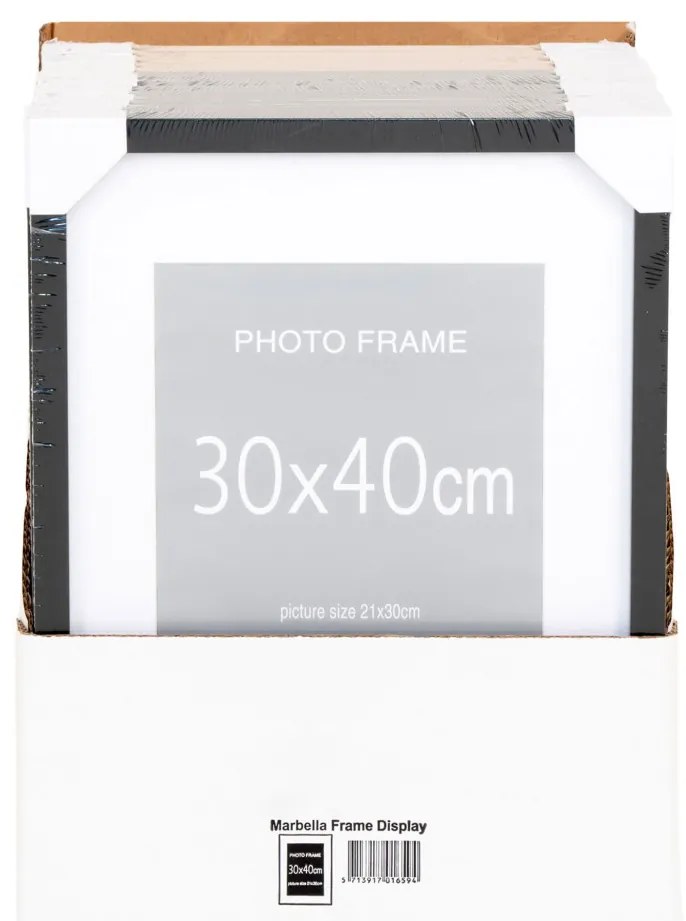 Set rame foto Marbella, 7 negre și 8 naturale 30X40 cm