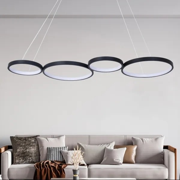 Lustră LED pe cablu FLAMENCO LED/42W/230V 4000K negru