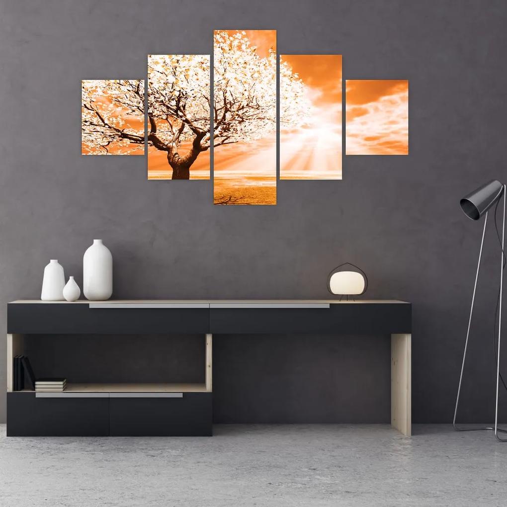 Tablou cu pomul portocaliu (125x70 cm), în 40 de alte dimensiuni noi