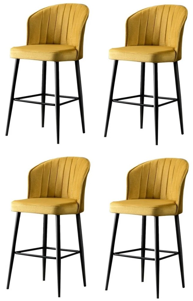 Set de scaune de bar Rubi Yellow, 4 buc., 4 buc