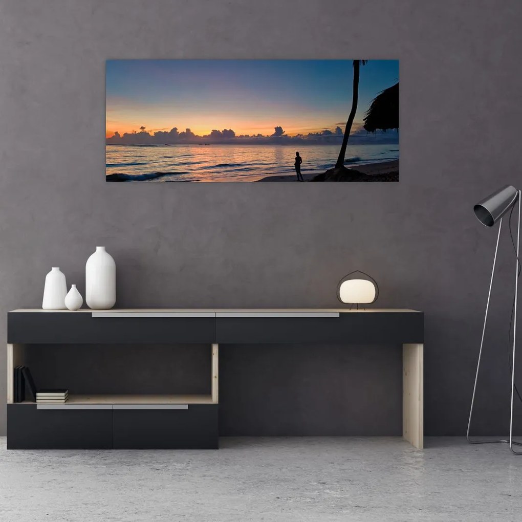 Tablou femeii pe plajă (120x50 cm)